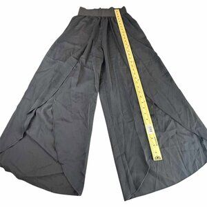 Women's Wide Leg Slit Flare Pants, BOHO, Hippie, Front Slit, NEW